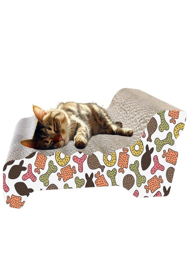 KittuPet Cat Scratching Post Scratcher Cardboard, Recycle Corrugated Waved Cat Board Pads Prevents Furniture Damage Heavy Duty Wave Shaped Chair Scartcher Extra Large - Image 1